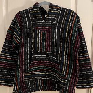Rainbow hooded drug rug sweatshirt